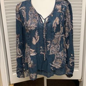 William Rast V Neck Blouse